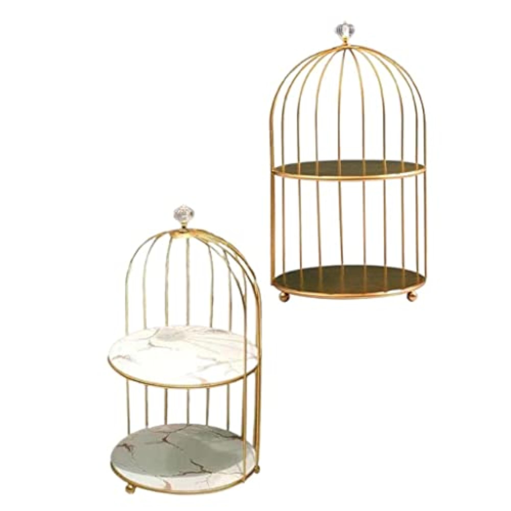 2X Bird Cage Desktop Perfume Organizer Holder